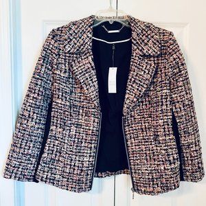 White House Black Market Tweed Moto Jacket